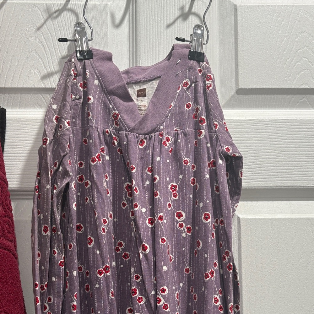 Tea Collection Purple Floral Kids Dress